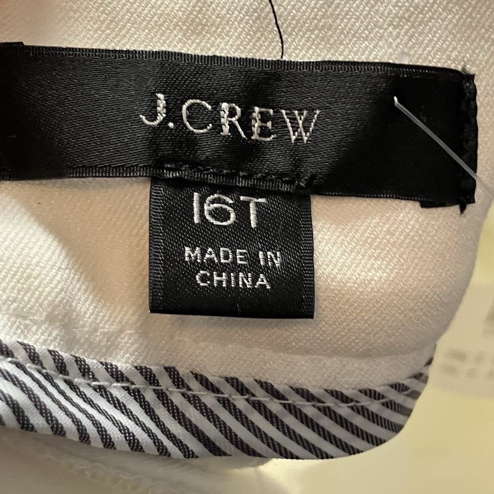 J. Crew Pants Womens Size 16 Tall Ivory Hayden Lockout Kick out Cropped - Picture 8 of 12